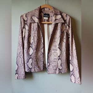 LIKE NEW Positive Attitude Snakeskin Velour Jacket